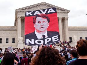 Protesters rally against Brett Kavanaugh outside the Supreme Court